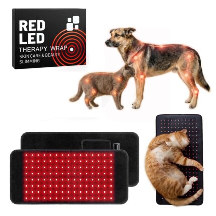 Infrarotlampe Rotlichtlampe für Hunde & Katzen, Flexible Infrarot Matte & Gürtel, 660 nm Rotlicht Therapiegerät zur Schmerzlinderung, Gelenke, Muskeln, Regeneration zu Hause